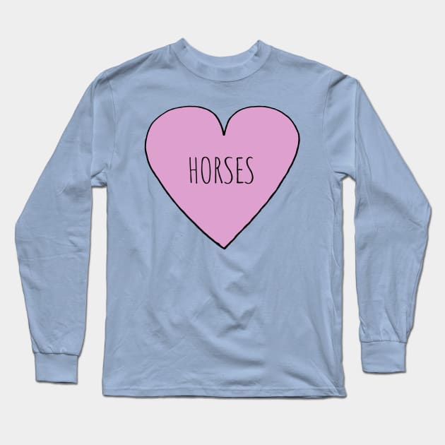 Horse Love Long Sleeve T-Shirt by wanungara